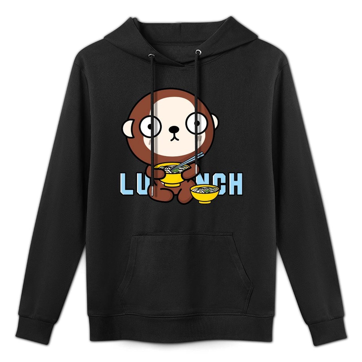 Neutral Double-Stitched Front Graphic Hoodies