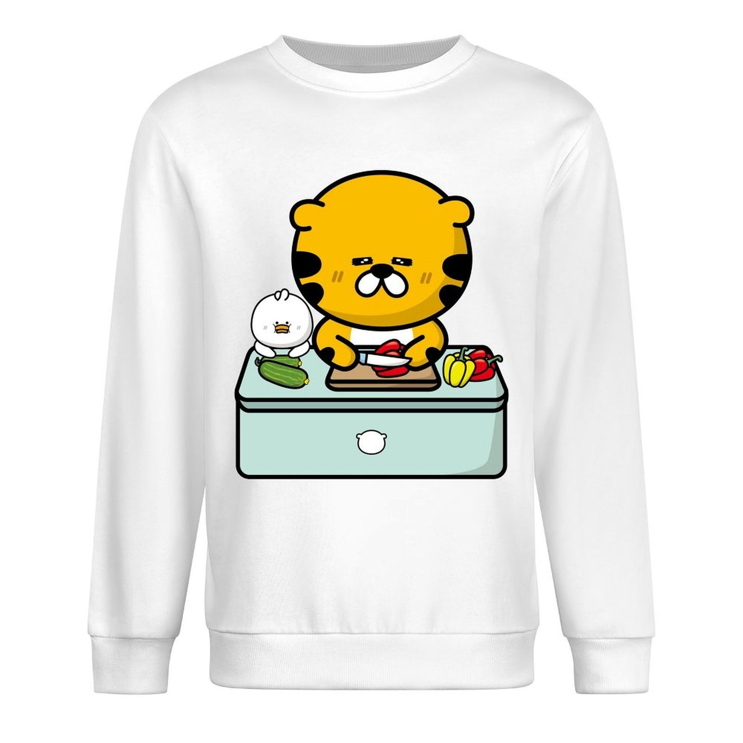 Front Patterned Long Sleeve Top Soft-Touch Logo-Ready
