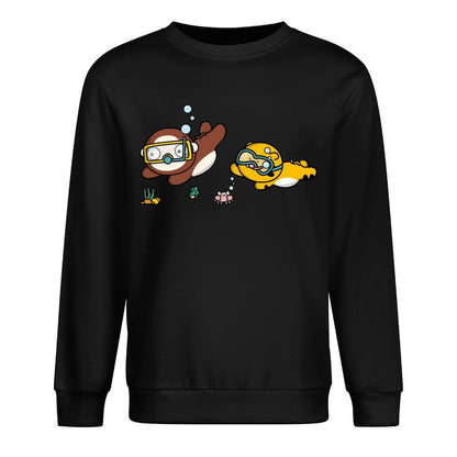 Front Patterned Long Sleeve TopModern Clean Edges