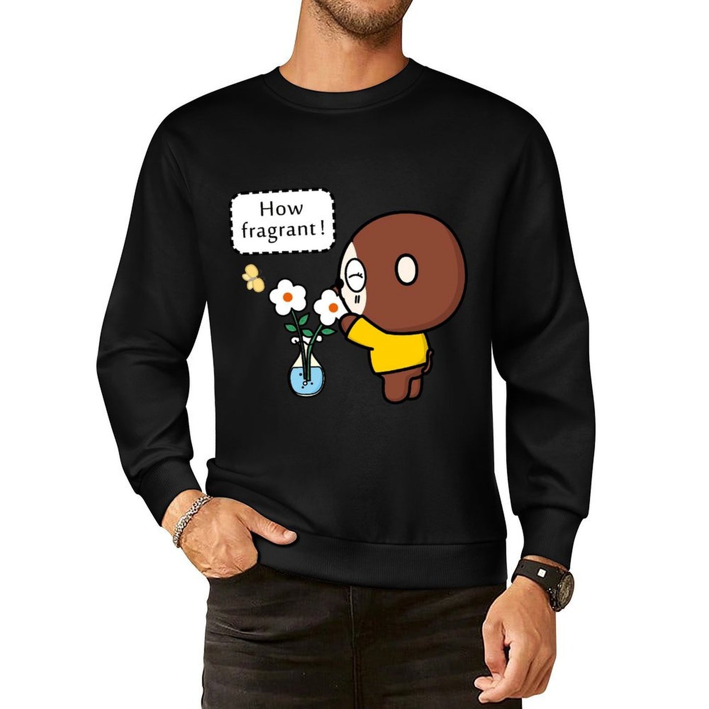 Front Patterned Long Sleeve TopAllDay Solid