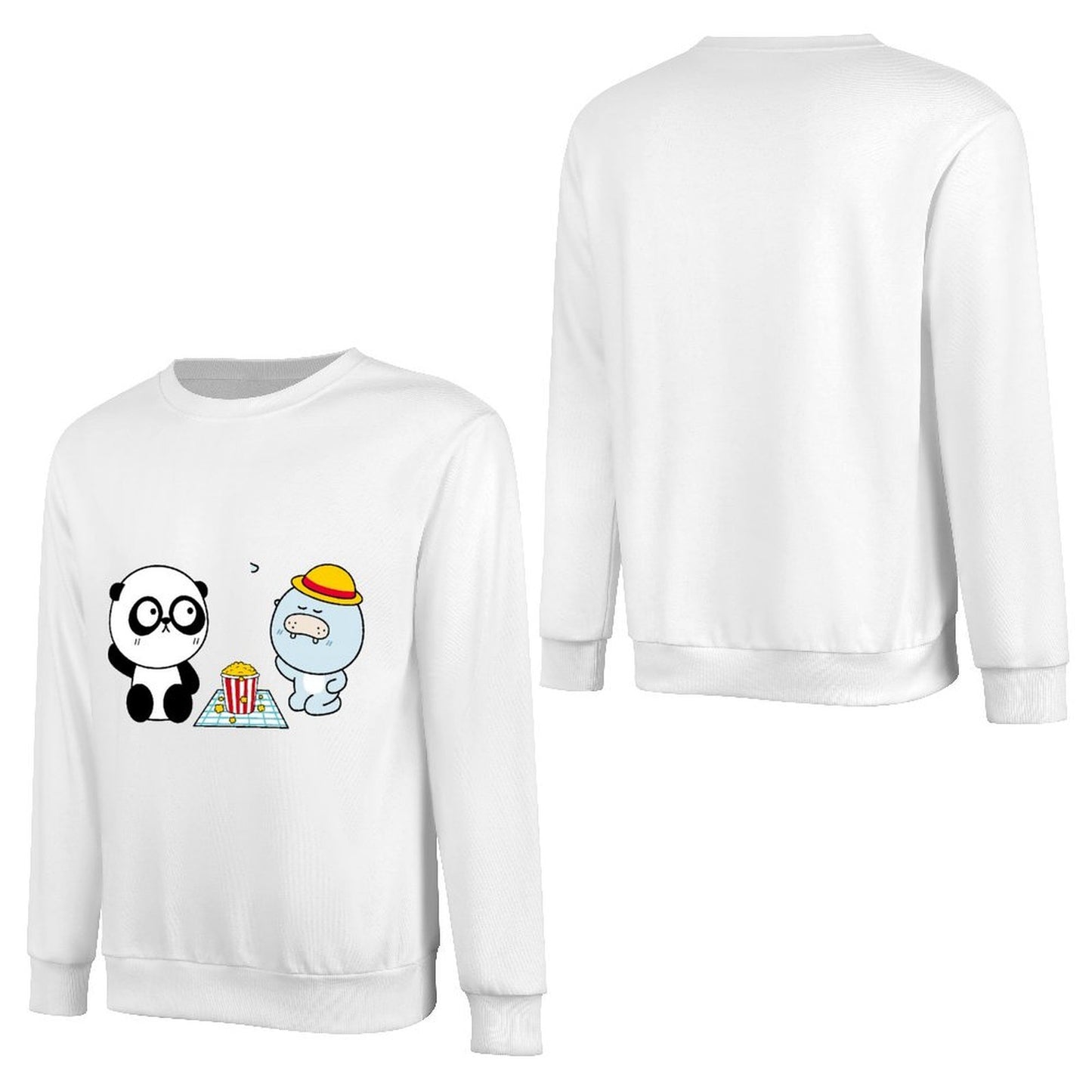 Front Patterned Long Sleeve TopMinimal Logo-Ready