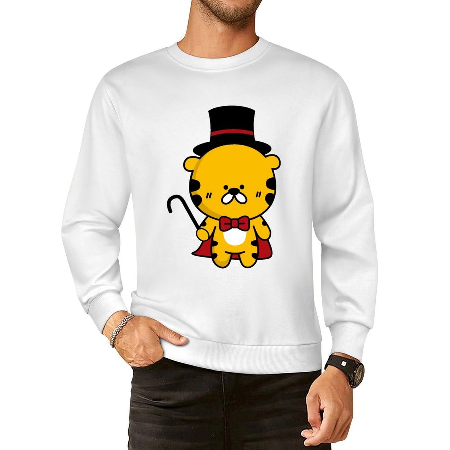 Front Patterned Long Sleeve TopSignature StreetFit