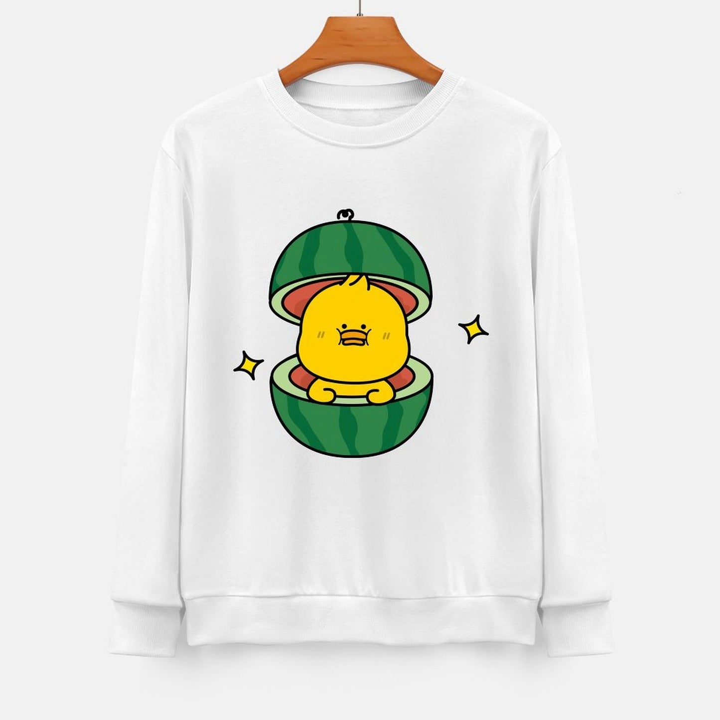 Front Patterned Long Sleeve TopLooseFit 100% Cotton