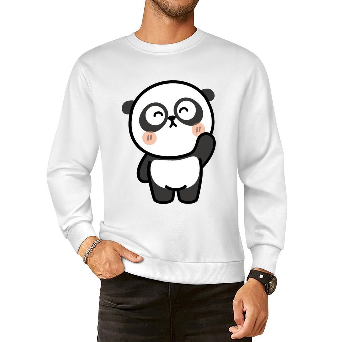 Front Patterned Long Sleeve TopPlain Outdoor