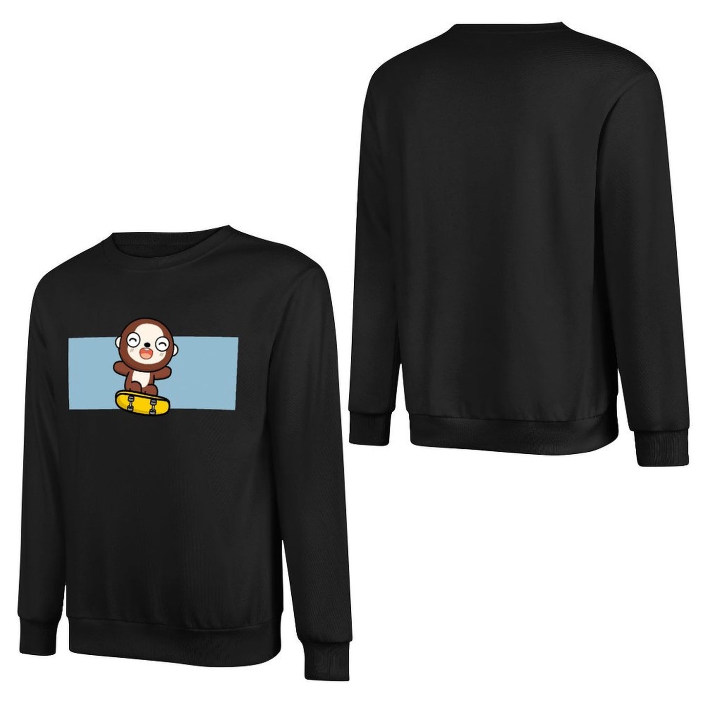 Front Patterned Long Sleeve TopEasy-Care Natural