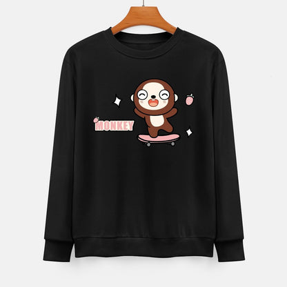 Front Patterned Long Sleeve TopCasual Daily