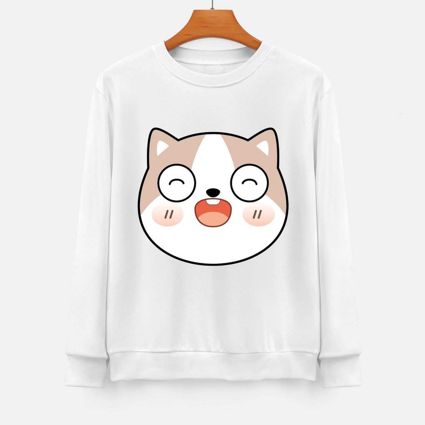 Front Patterned Long Sleeve TopEveryday Casual