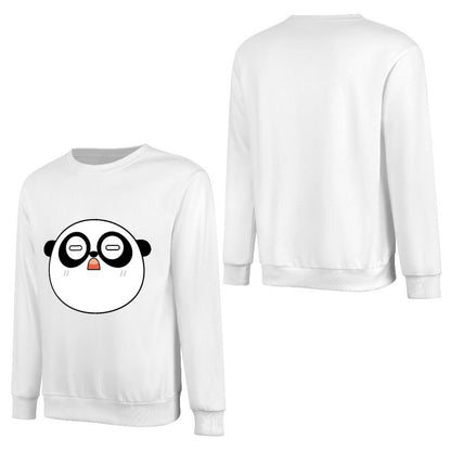 Front Patterned Long Sleeve TopSharp Crewneck