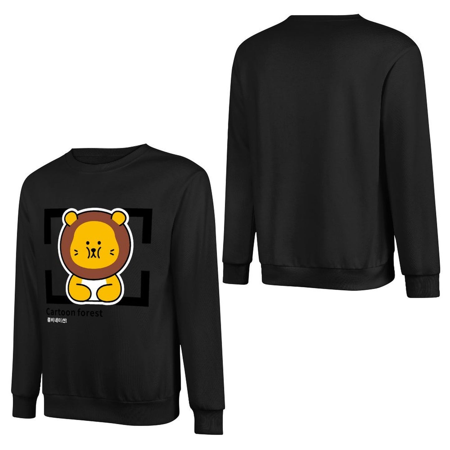 Front Patterned Long Sleeve TopClassicStyle Fade-Proof