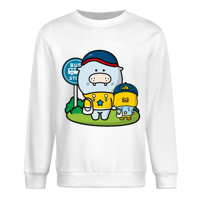 Front Patterned Long Sleeve TopRelaxed Timeless