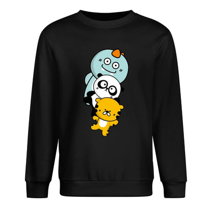 Front Patterned Long Sleeve TopDailyFit Plain