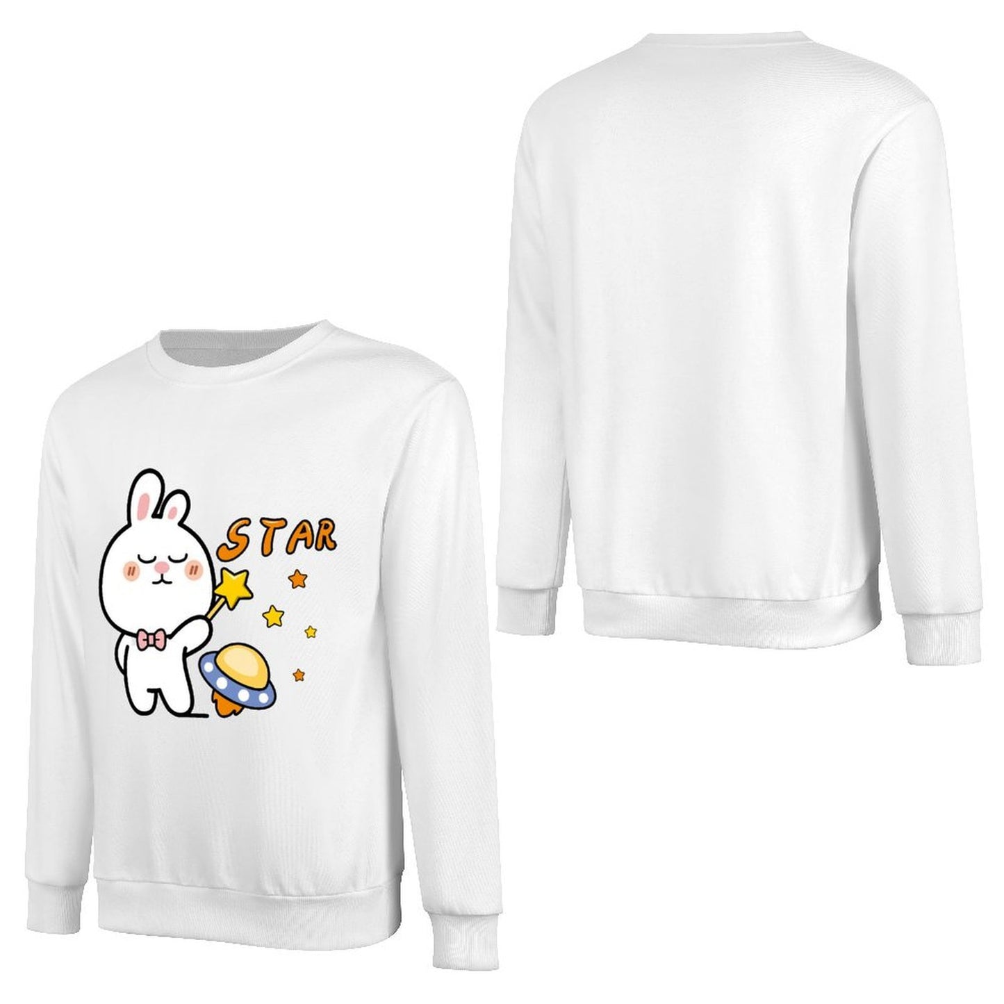 Front Patterned Long Sleeve TopClean AllSeason