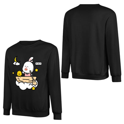 Front Patterned Long Sleeve TopFresh Smooth Feel