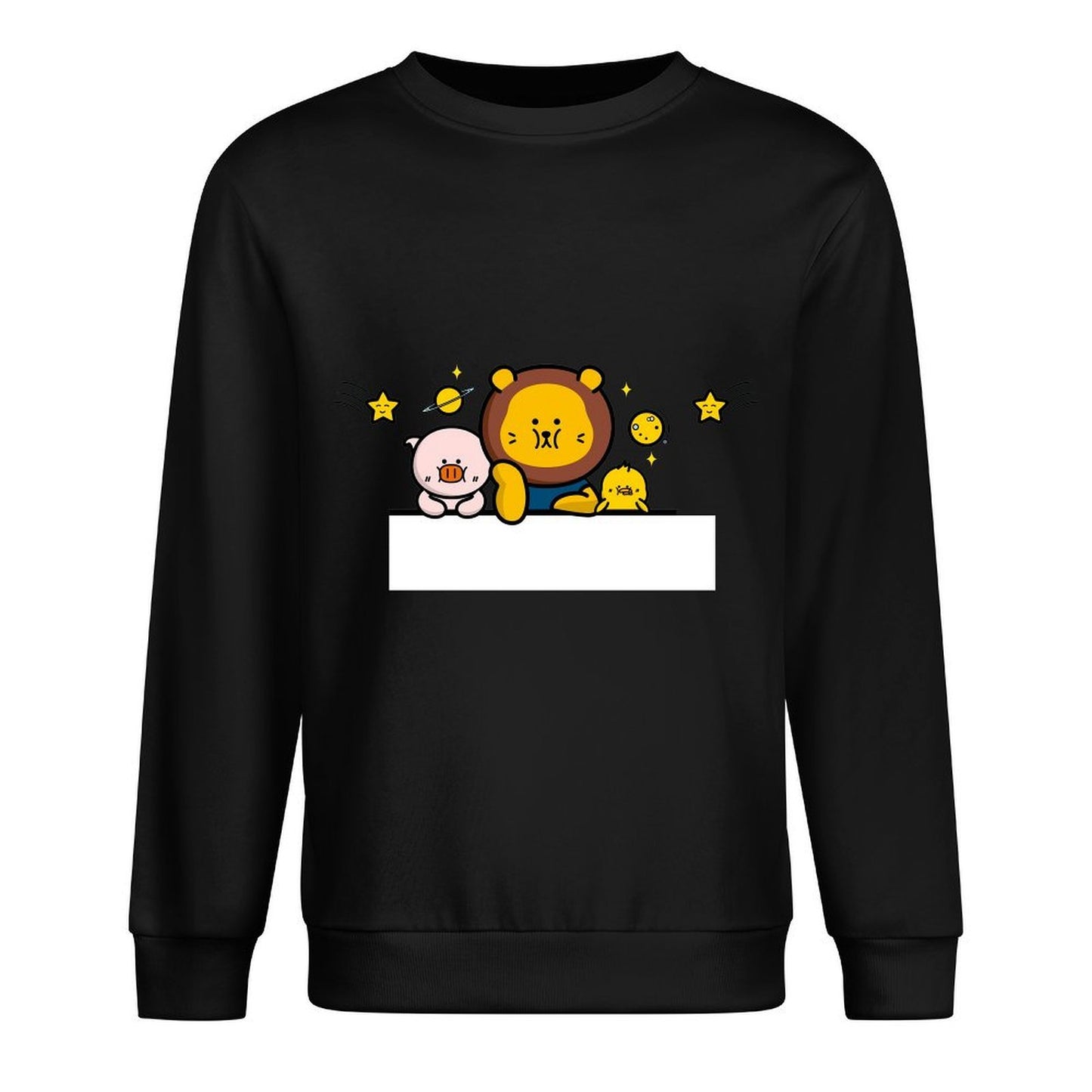 Front Patterned Long Sleeve TopBasicSeries Print-Ready