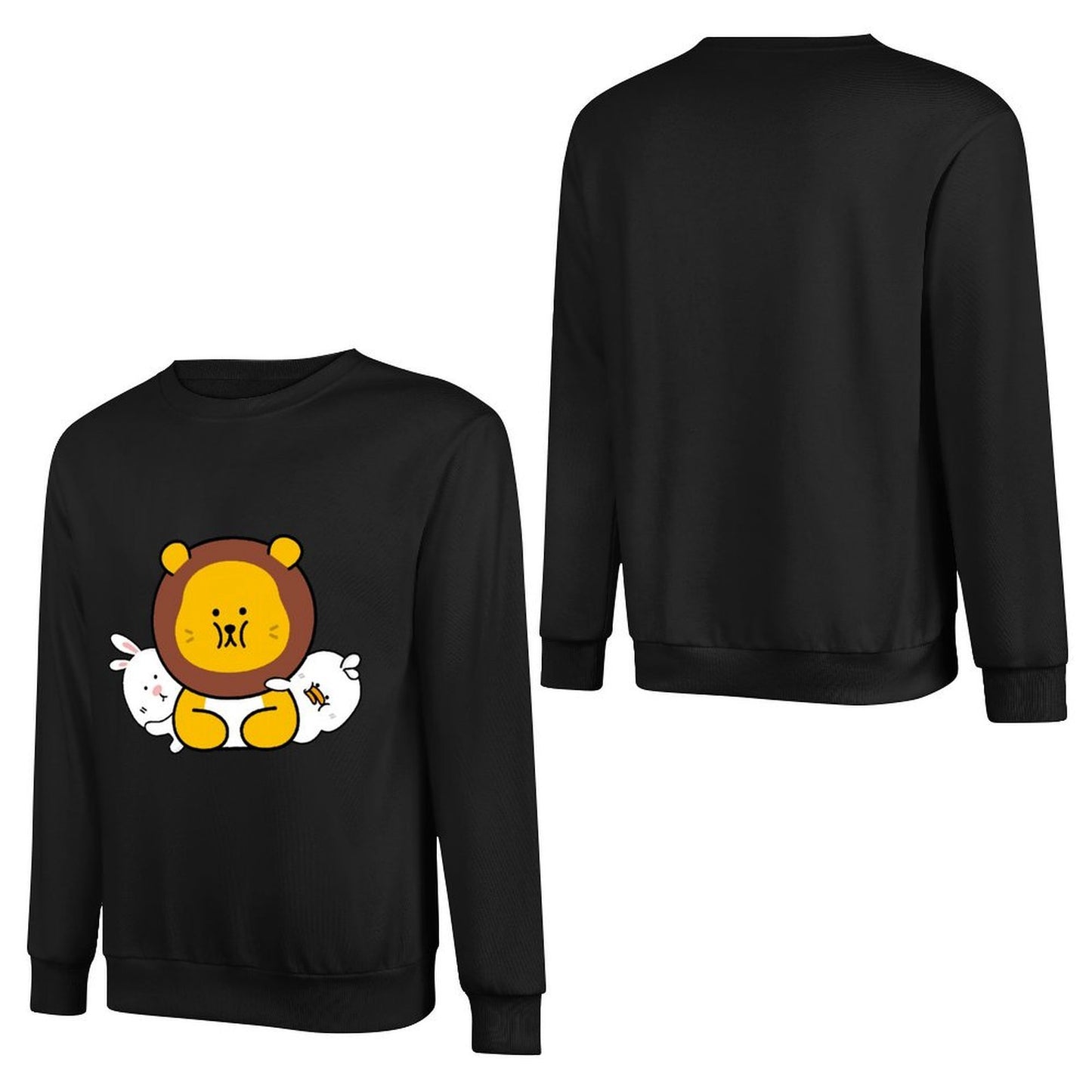 Front Patterned Long Sleeve Top100% Cotton Pocket Tee