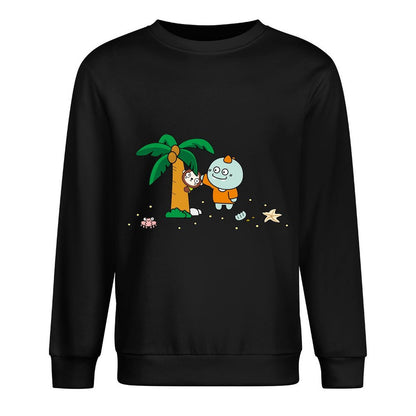 Front Patterned Long Sleeve TopEdition Relaxed