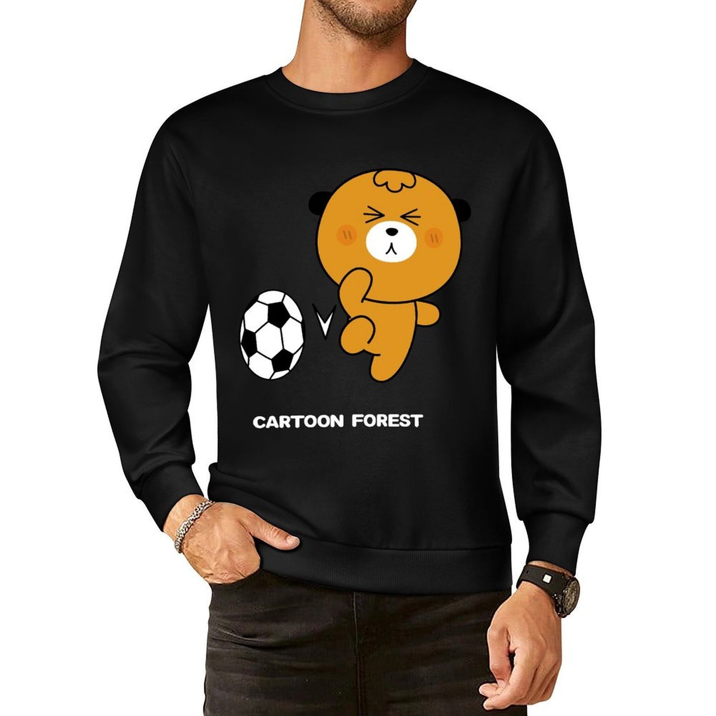 Front Patterned Long Sleeve TopPure ComfortFit