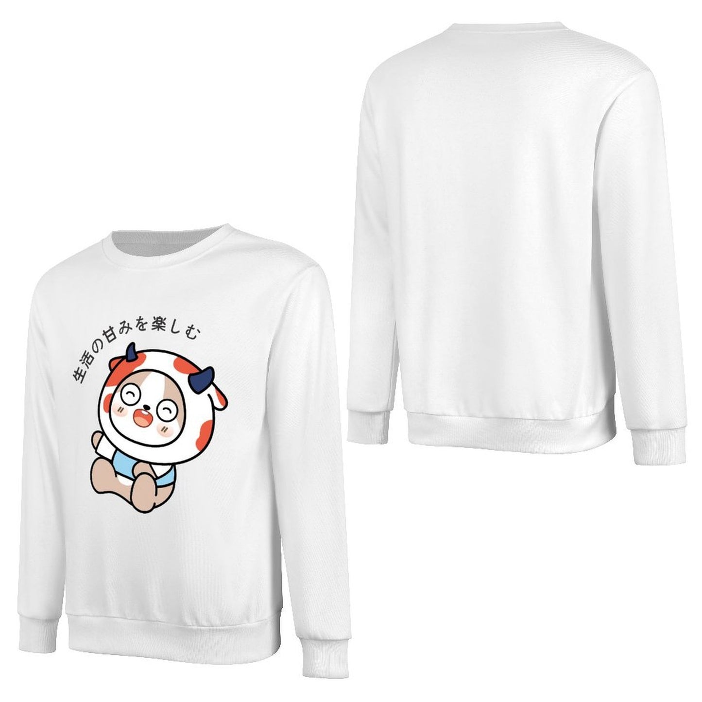Front Patterned Long Sleeve TopStreetStyle Crisp Print