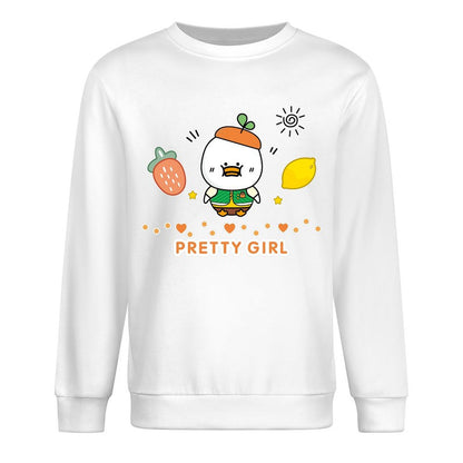 Front Patterned Long Sleeve TopHigh-Quality Crew Neck