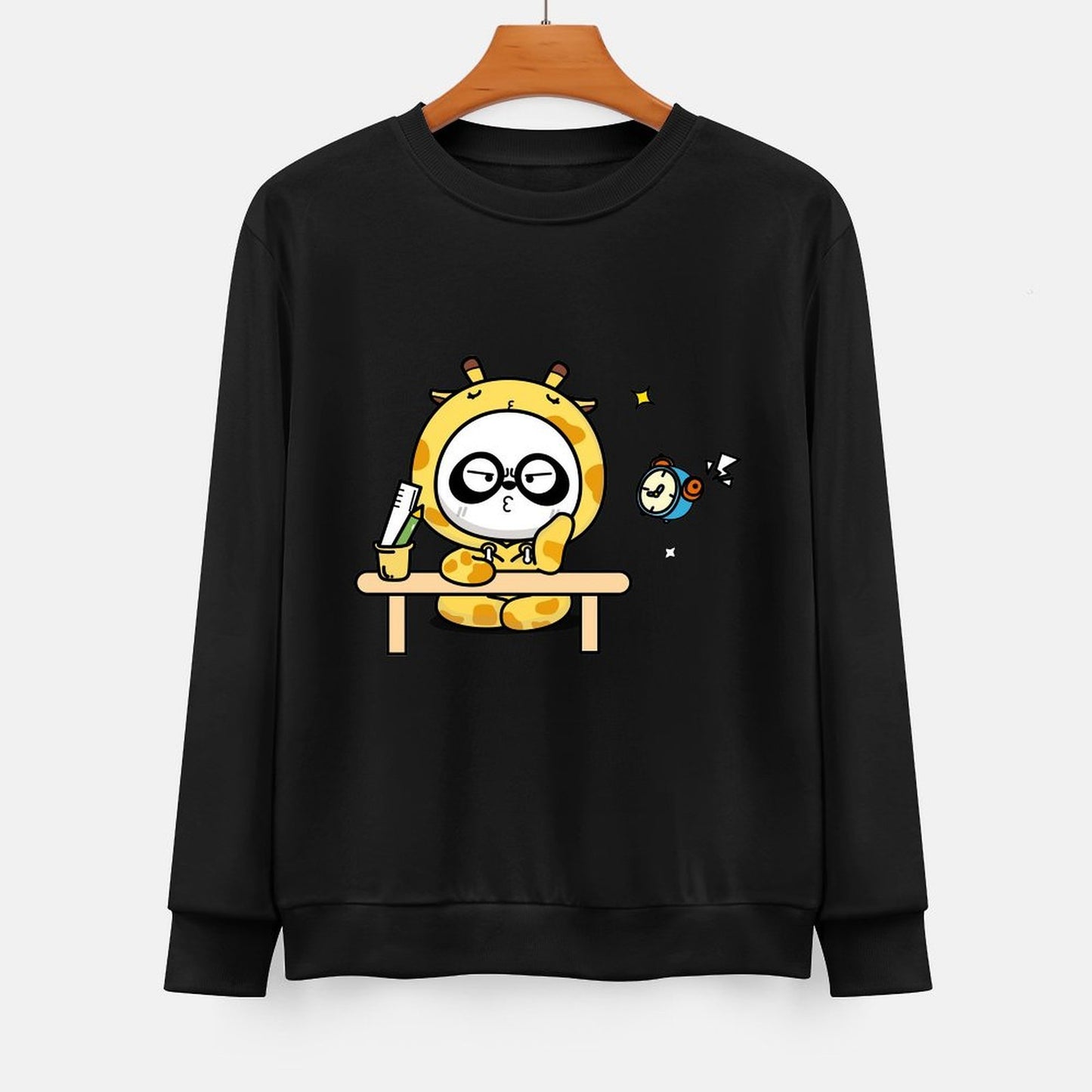 Front Patterned Long Sleeve TopNeutral Crisp Print
