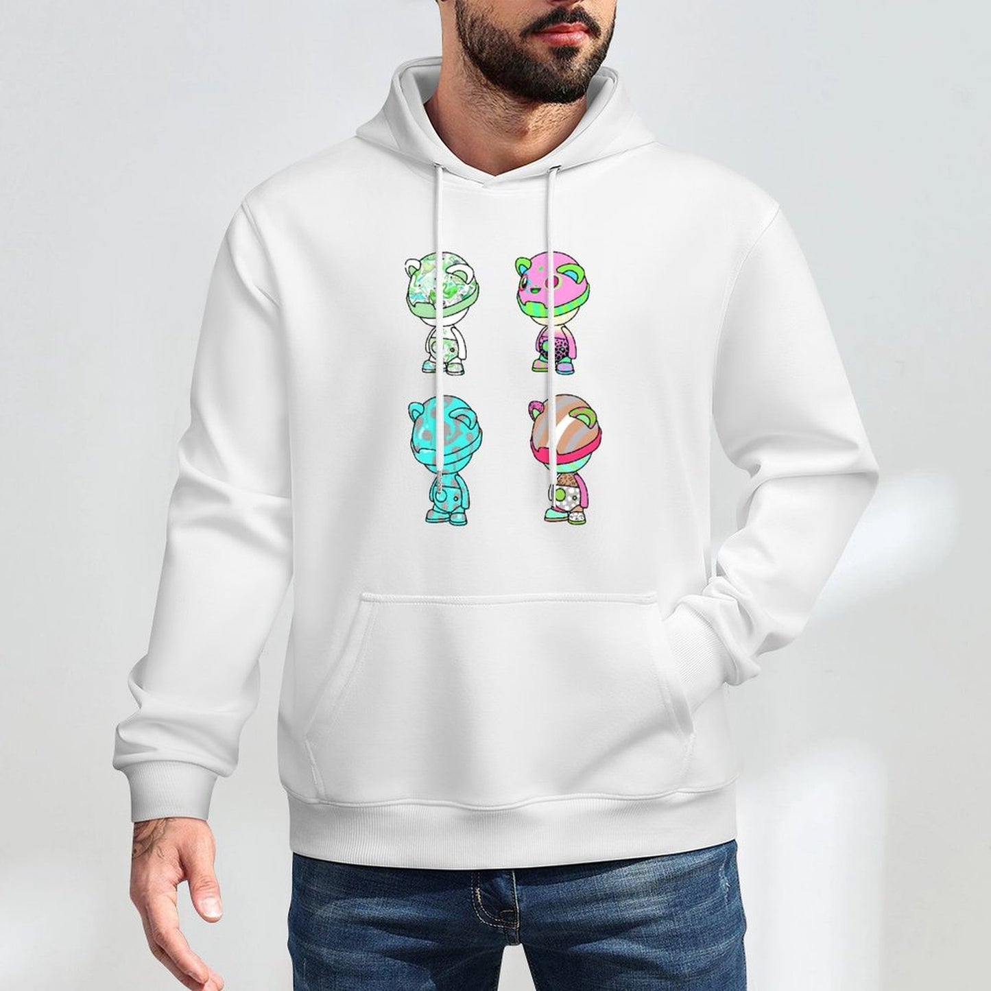 Hoodie Front PatternHigh-Quality Slim Fit