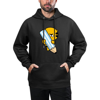 Recycled Solid Front Graphic Hoodies