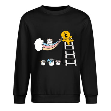 Front Patterned Long Sleeve TopSmooth Feel Classic