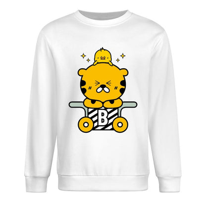 Front Patterned Long Sleeve TopCotton EasyWear