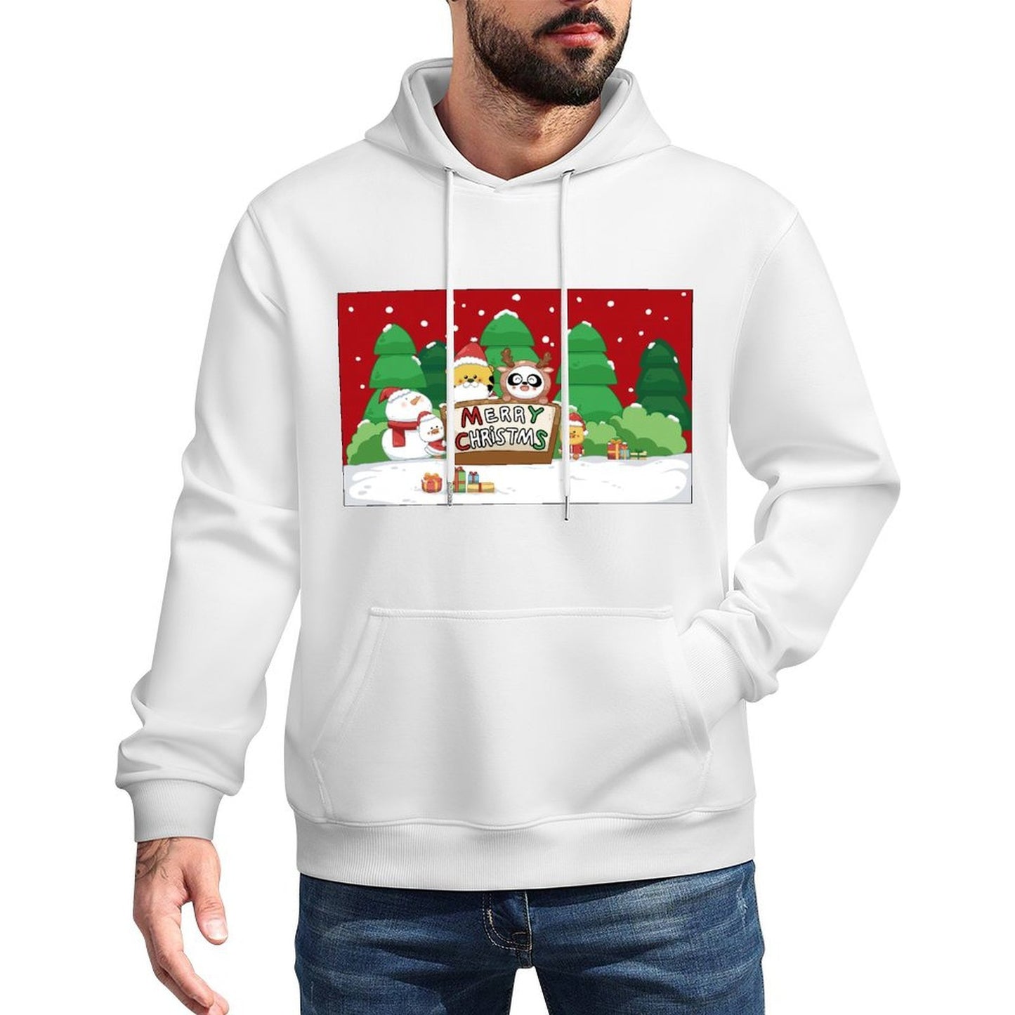 Sleek Easy-Care Front Graphic Hoodies