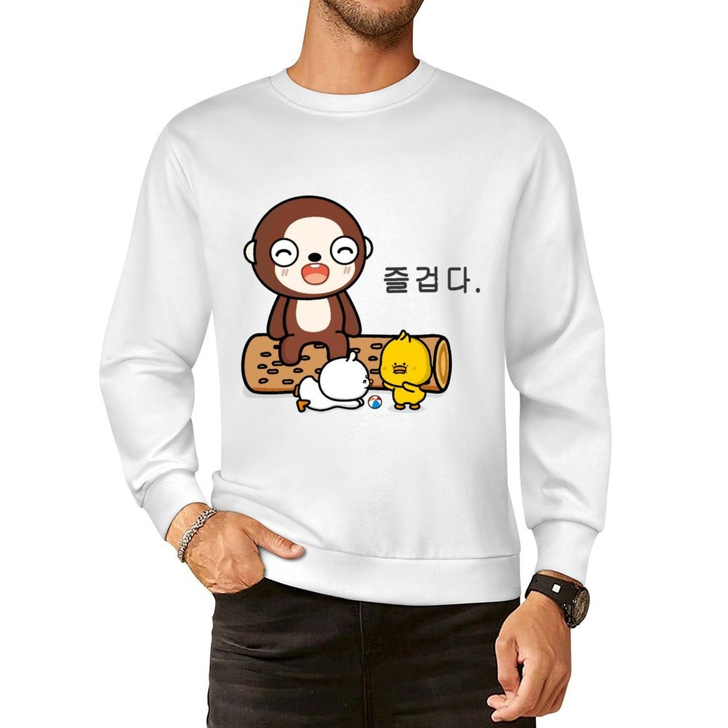 Front Patterned Long Sleeve TopBatch-Printed CoreLine