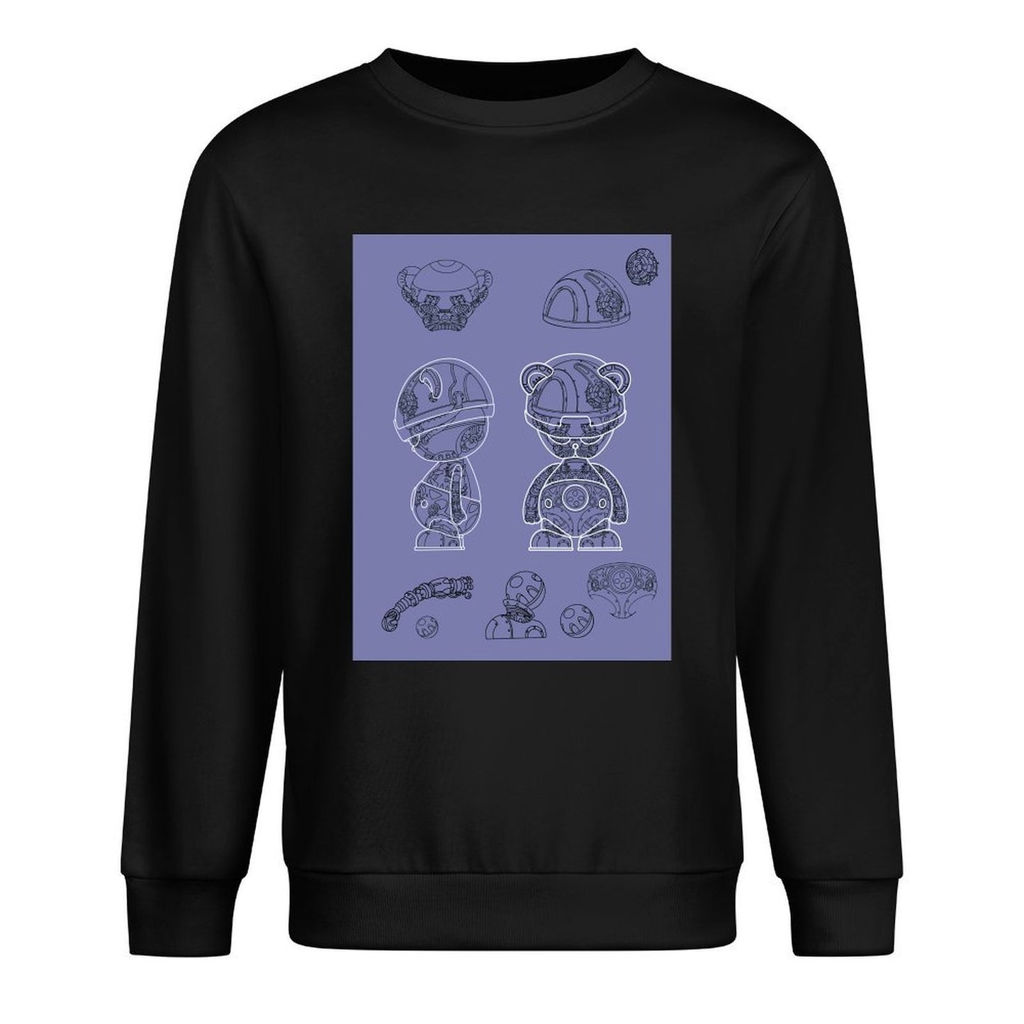 Long Sleeve With Front PatternPure Crew Neck