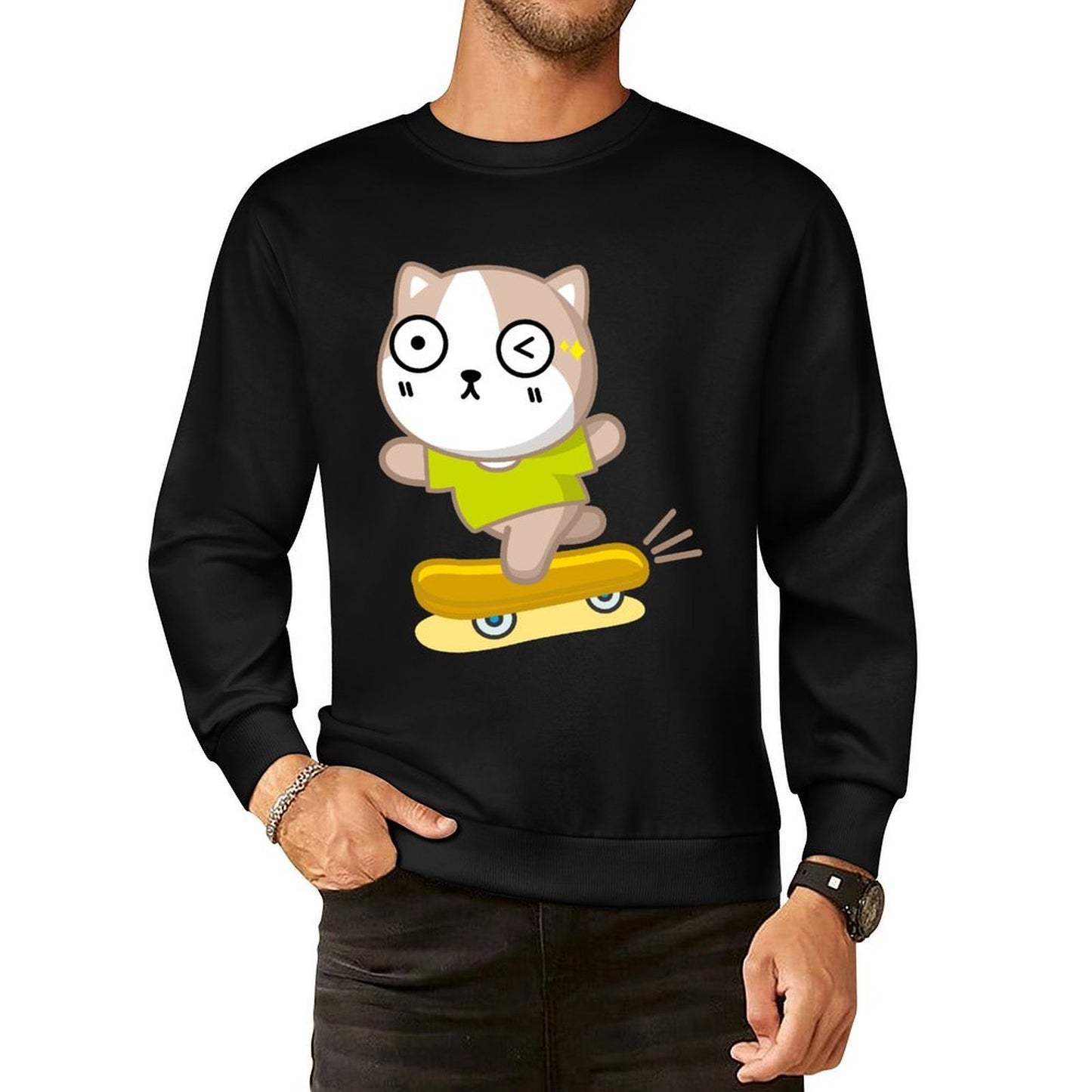 Front Patterned Long Sleeve TopActive Minimal