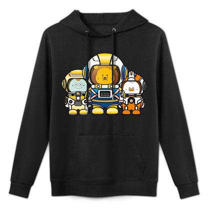 Solid Clean Front Graphic Hoodies