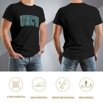 Inkmay Casual  Cotton T-shirt Uncw Logo In Teal Color Unisex T-shirtPremium Finish RegularFit T-Shirt