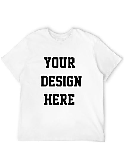 Custom adult heat transfer short-sleeved T-shirts white
