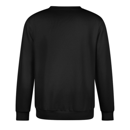 Crew Neck Long Sleeve Sweatshirt  Back Design Black