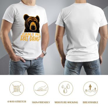 Inkmay Casual  Cotton T-shirt Bold Brown Bear With Text Design Unisex T-shirtSoftFeel Oversized T-Shirt