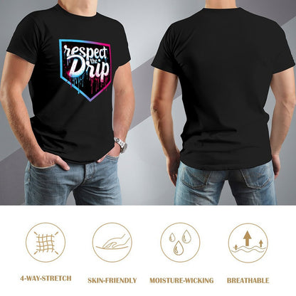 Inkmay Casual  Cotton T-shirt Respect The Drip Artistic Design Prints Unisex T-shirtCoreLine EverydayWear T-Shirt
