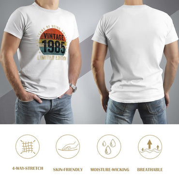Inkmay Casual  Cotton T-shirt Vintage 1985 Limited Edition Retro Design Unisex T-shirt