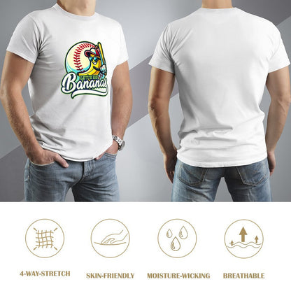 Inkmay Casual  Cotton T-shirt Baseball Banana Holding Bat Let S Unisex T-shirtFresh ComfortLine T-Shirt