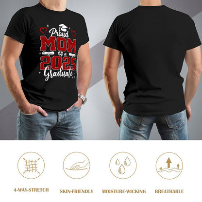 Inkmay Casual  Cotton T-shirt Bold Red Text Mom Two Thousand Unisex T-shirtLogo-Ready Slim Fit T-Shirt