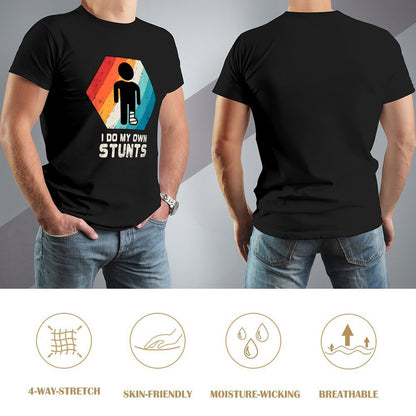 Inkmay Casual  Cotton T-shirt Colorful Hexagon With Silhouette Figure Inside Unisex T-shirtSmooth Sleek T-Shirt