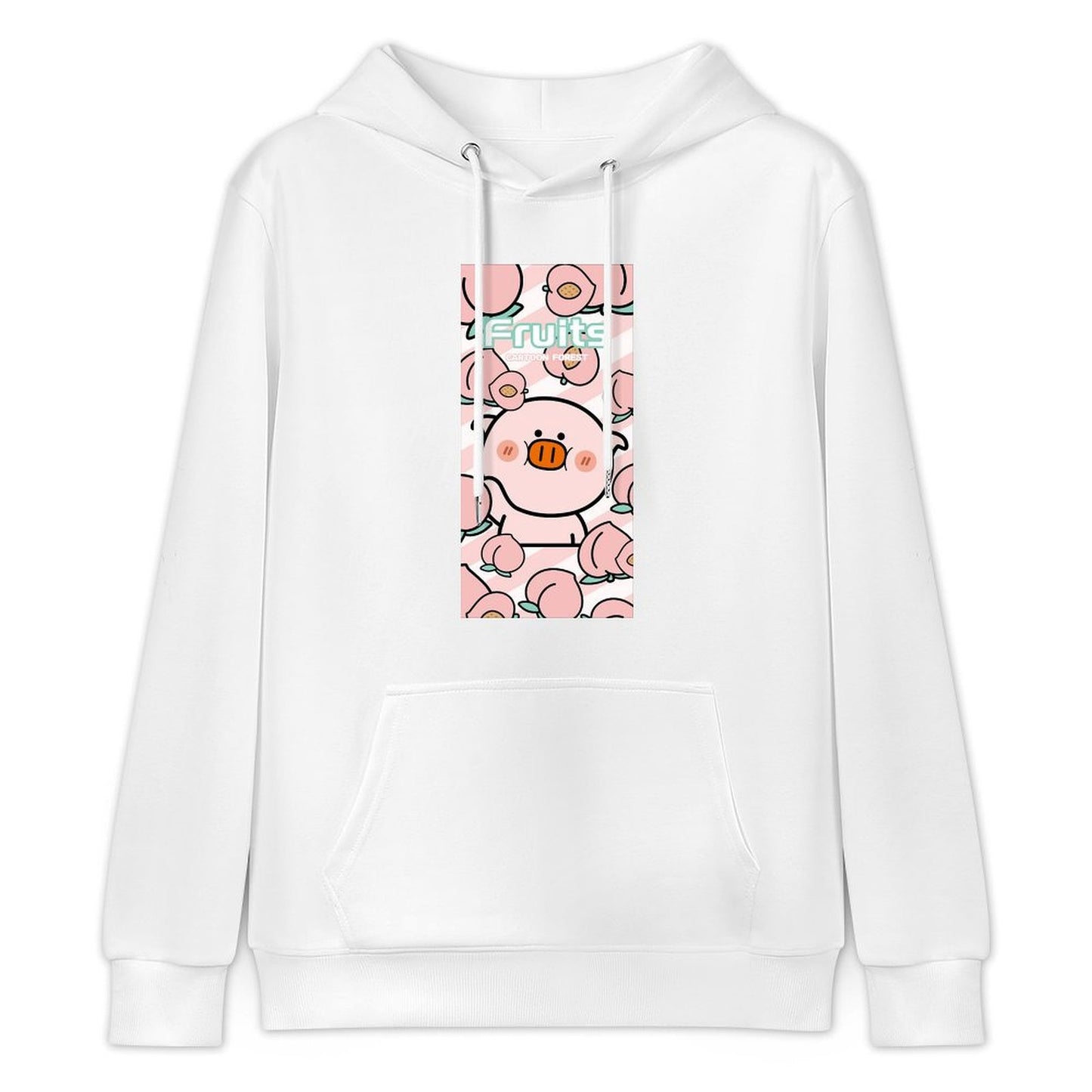 Easy-Care Fitted Front Graphic Hoodies