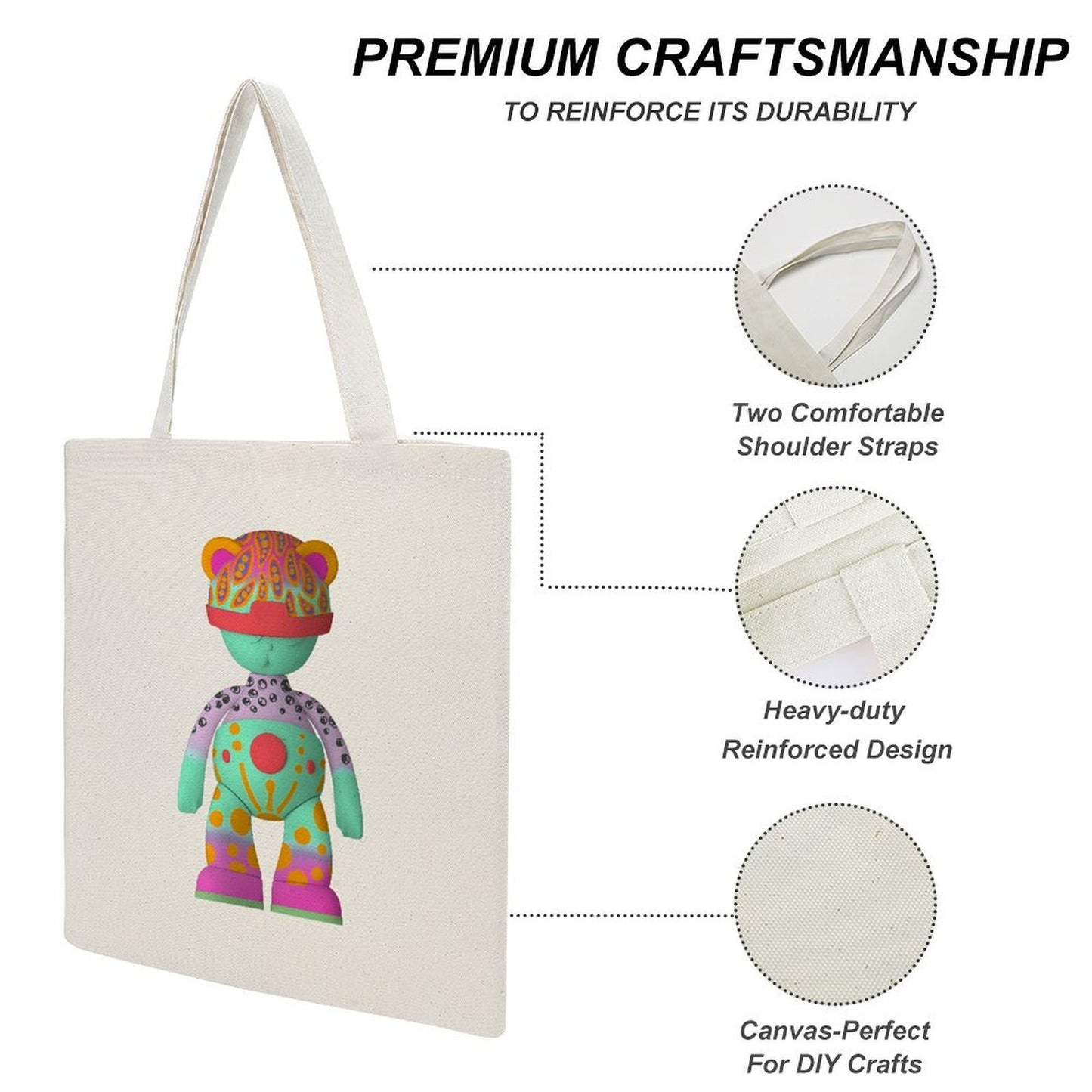 Canvas Tote Bag 6000102-2 Style 34x40cm