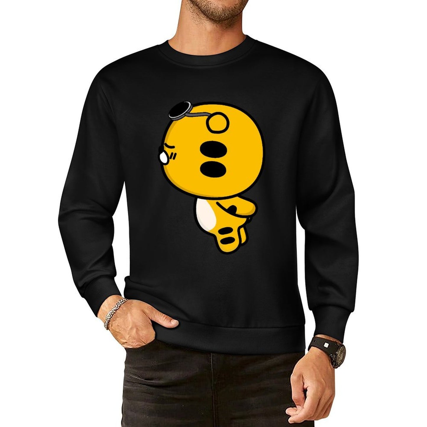 Front Patterned Long Sleeve TopLogo-Ready Recycled