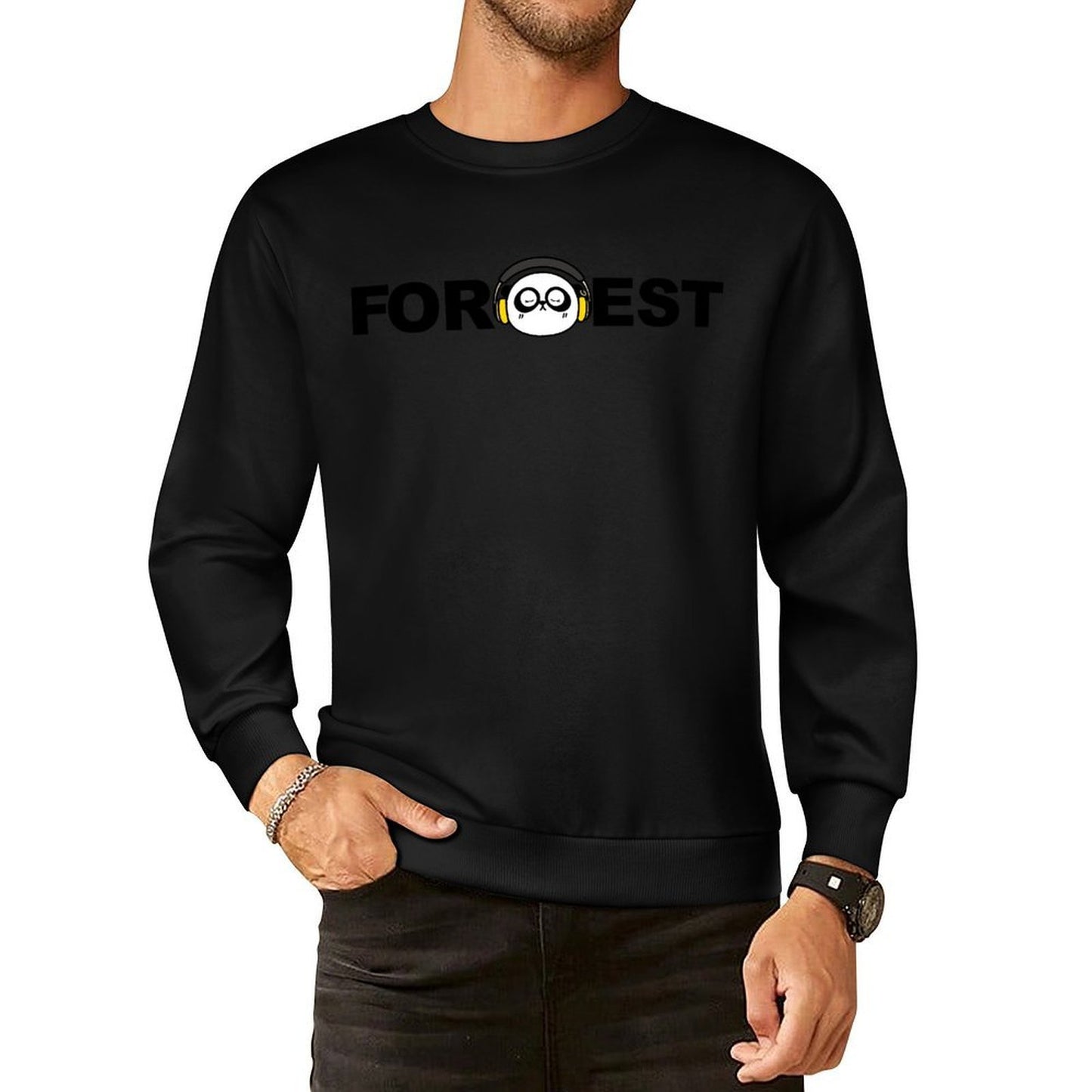 Front Patterned Long Sleeve TopEverydayComfort Classic