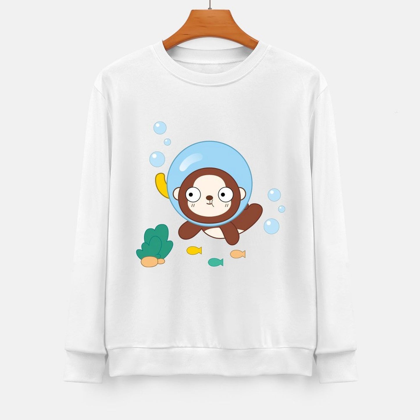 Front Patterned Long Sleeve TopModern 100% Cotton