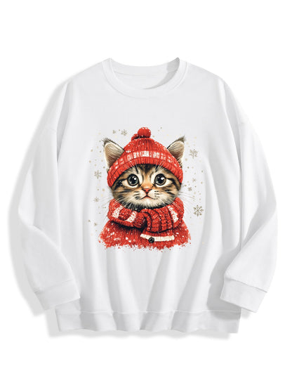 Customizable Christmas-themed long-sleeved Christmas Cat