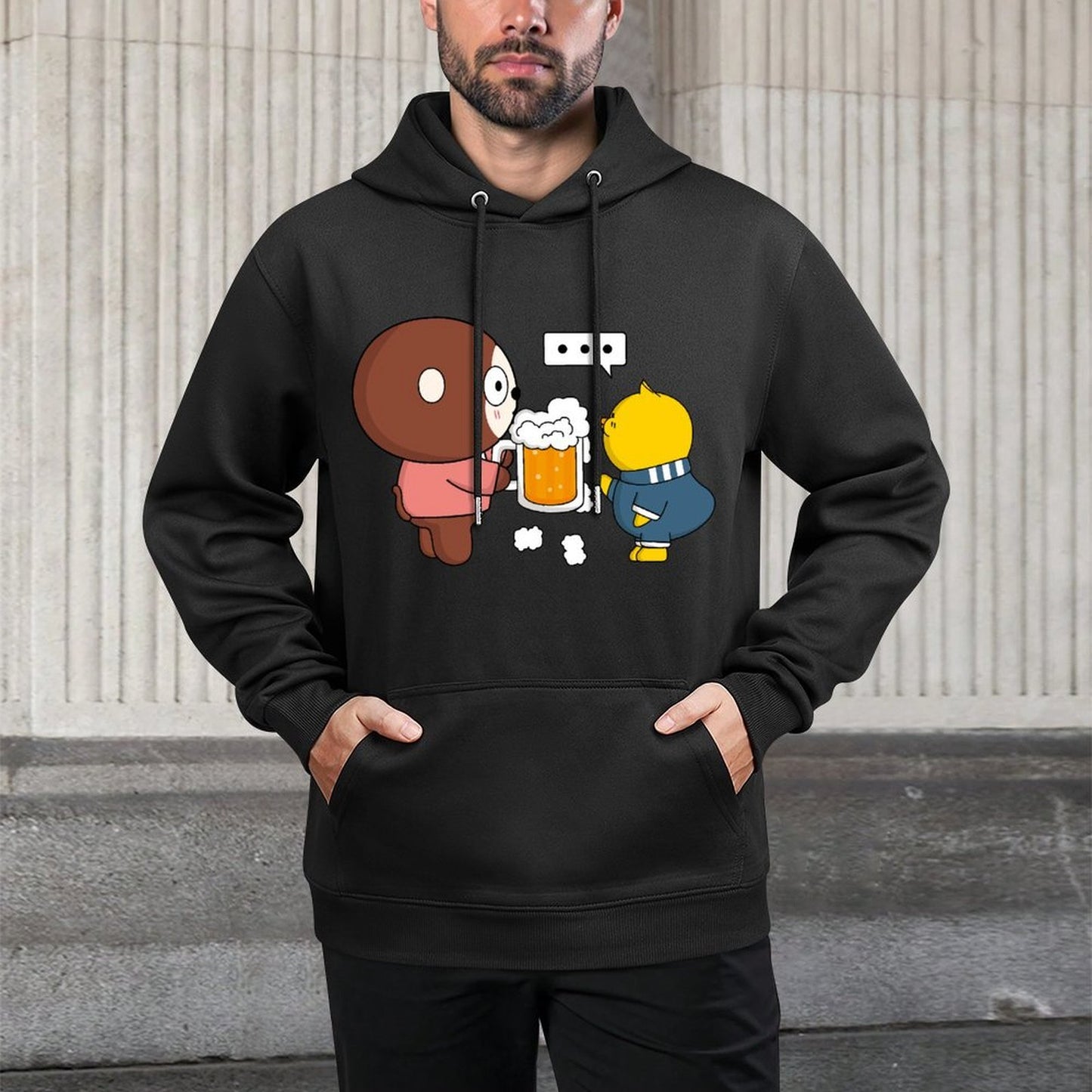 IPBR 250g Hooded Pocket Sweatshirt Front GraphicMen's Hooded  Sweatshirt4000759