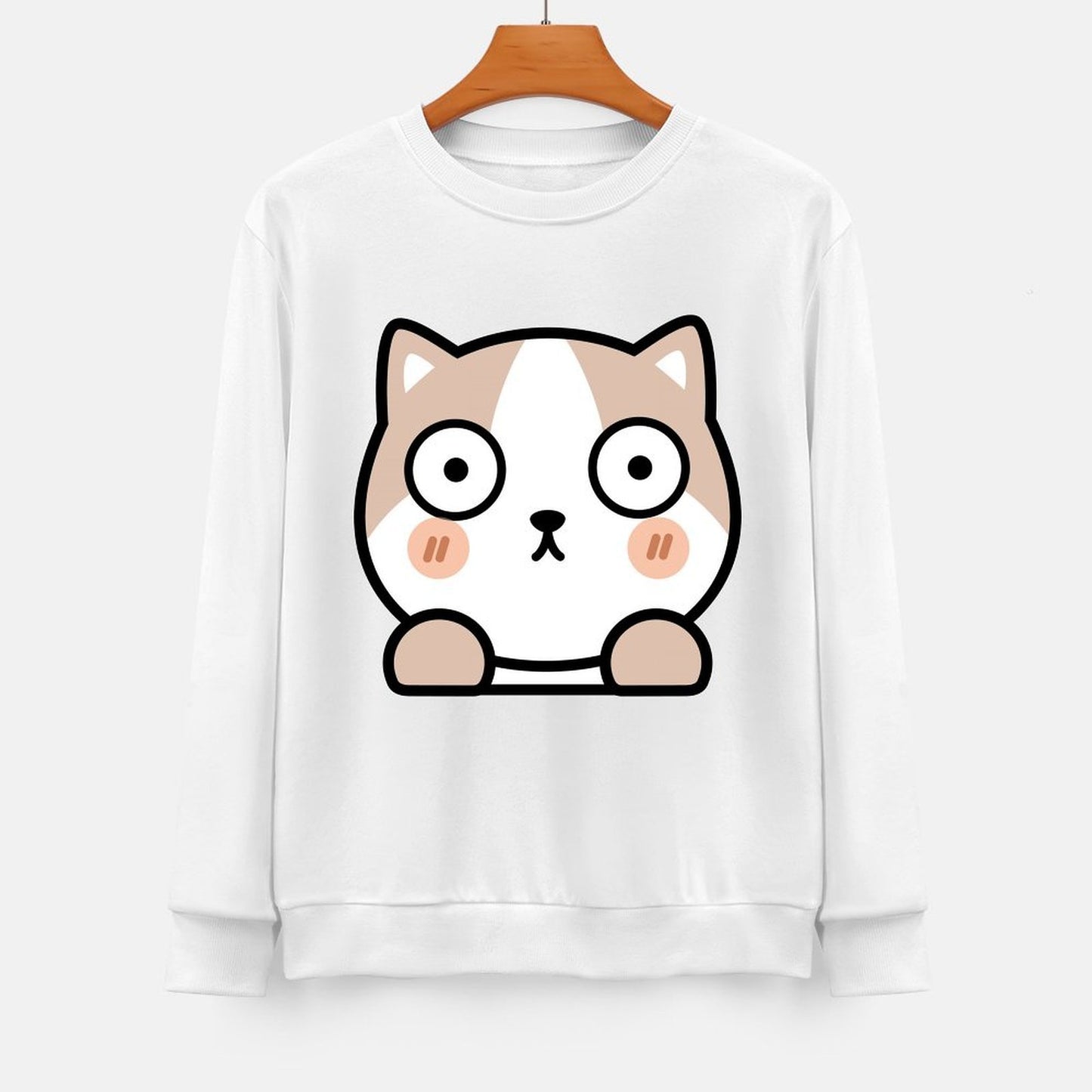 Front Patterned Long Sleeve TopActiveWear Fitted